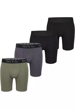Трусы Phil & Co. Berlin Boxer shorts Long Boxer, цвет dark grey/dark green/black