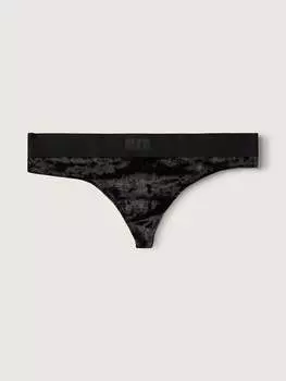 Трусы Pink Velvet Thong, чёрный