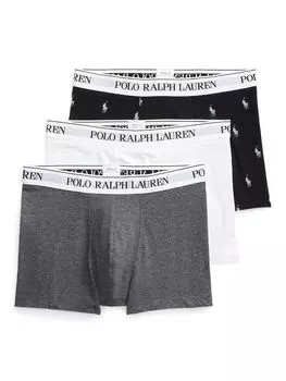 Трусы-поло из эластичного хлопка Ralph Lauren, угольный/белый/черный