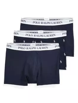 Трусы-поло из эластичного хлопка Ralph Lauren, темно-синий принт