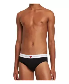 Трусы R с контрастным логотипом Dsquared2, черный