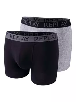 Трусы REPLAY Boxer shorts, цвет grey/mottled grey/black