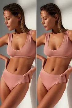 Трусы - Розовый - Однотонный Trendyol, розовый