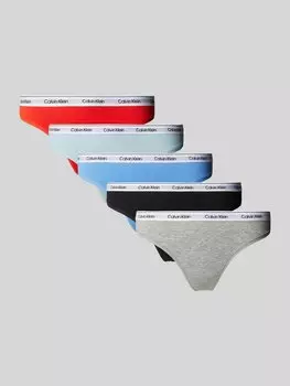 Трусы с эластичной резинкой на поясе в упаковке 5 шт Calvin Klein Underwear, черный