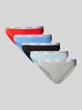 Трусы с эластичной резинкой на поясе в упаковке 5 шт Calvin Klein Underwear, черный