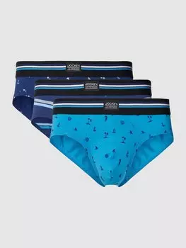 Трусы с эластичным поясом и логотипом в упаковке 3 шт Jockey, темно-синий