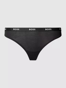Трусы с эластичным поясом с логотипом BOSS, черный