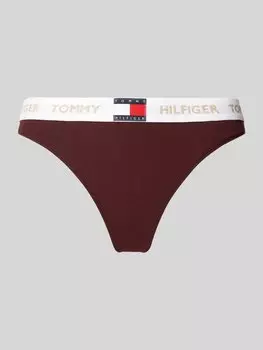 Трусы с эластичным поясом с логотипом TOMMY HILFIGER, бордовый