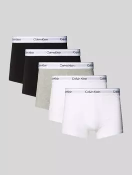 Трусы с этикеткой в упаковке по 5 штук Calvin Klein Underwear, черный