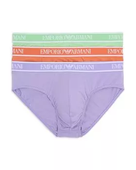 Трусы с логотипом, 3 шт. Emporio Armani, мультиколор