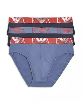Трусы с логотипом, 3 шт. Emporio Armani, мультиколор
