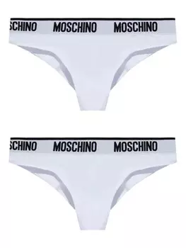 Трусы с логотипом Moschino (комплект из двух штук), белый