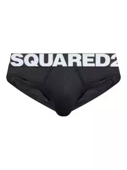 Трусы с логотипом на ленте DSQUARED2, черный