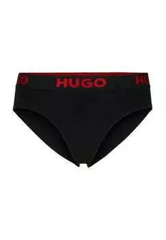 Трусы с логотипом на поясе Hugo, черный