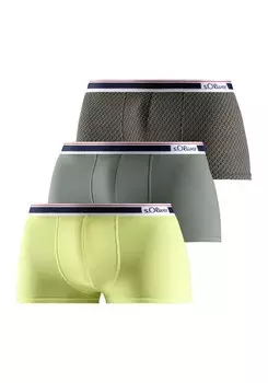 Трусы s.Oliver Boxer shorts, цвет limone/basalt grey/black