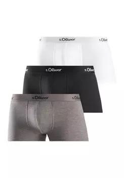 Трусы s.Oliver Boxer shorts, цвет mottled grey/black/white