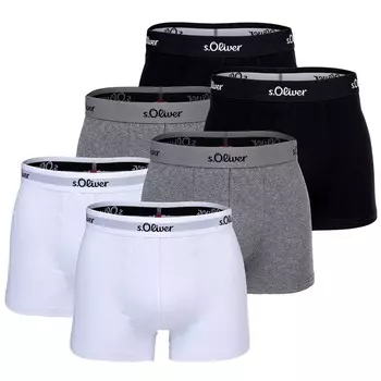 Трусы s.Oliver Boxer shorts, цвет mottled grey/black/white