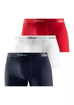 Трусы s.Oliver Boxer shorts, цвет night blue/cranberry/white