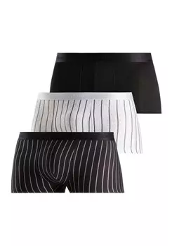 Трусы s.Oliver Boxer shorts Hipster, цвет black/white/mottled white
