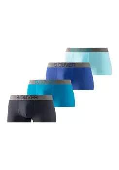 Трусы s.Oliver Boxer shorts Hipster, цвет blue/night blue/azure/sky blue