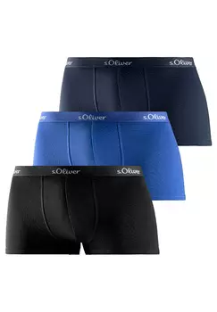 Трусы s.Oliver Retro Short/Pant Basic, цвет Blau/Dunkelblau/Schwarz