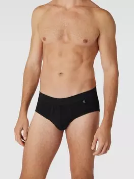 Трусы с разделительными швами, модель «Long Life Cotton Midi-Slip» Schiesser, черный