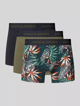 Трусы с разделительными швами модель 'LOUI' в упаковке 3 шт Jack & Jones, хаки