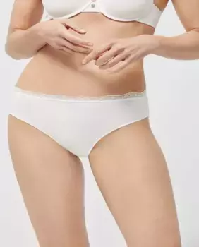 Трусы с высоким контролем и декоративным бантом Ysabel Mora, белый