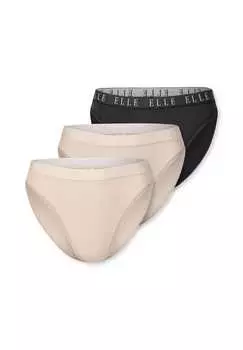 Трусы с высоким вырезом - логотип Elle, цвет assorted