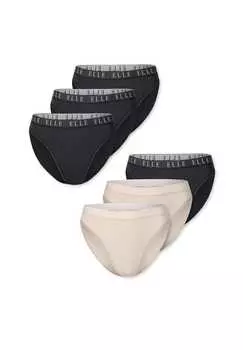 Трусы с высоким вырезом - логотип Elle, цвет classic mix
