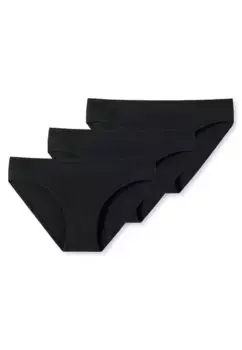 Трусы Schiesser ""95/5"" (3 шт. в упаковке), с мягким поясом, удобным вырезом для ног, черный