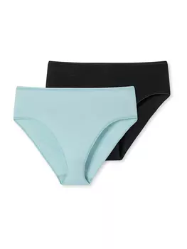 Трусы Schiesser 95/5 Organic Cotton, цвет schwarz, hellblau