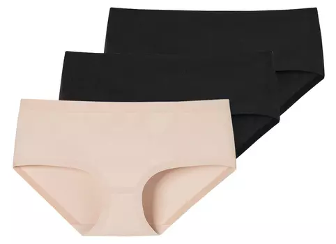 Трусы Schiesser Panty 3er Pack, цвет Schwarz/Schwarz/Beige