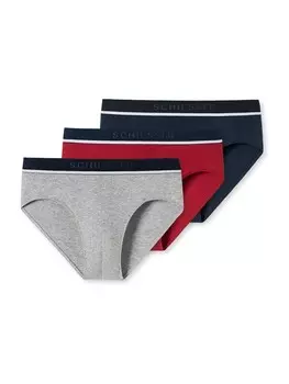 Трусы SCHIESSER Panty, цвет Navy/Grey/Red