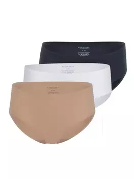 Трусы Schiesser Panty Invisible Soft, цвет schwarz/wei/braun