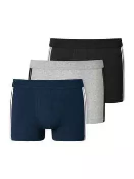Трусы Schiesser Retro Short / Pant 95/5 Stretch - Organic Cotton, цвет Grau/Schwarz/Blau