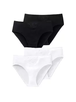 Трусы Schiesser Tai Slip Cotton Essentials, цвет schwarz-weiss