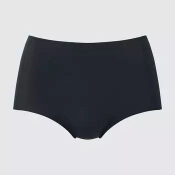 Трусы-шорты бесшовные Uniqlo AIRism с высокой талией, черный