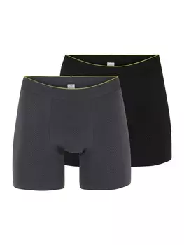 Трусы SLOGGI Boxer shorts men EVER Airy, цвет smoke grey/dark grey/black