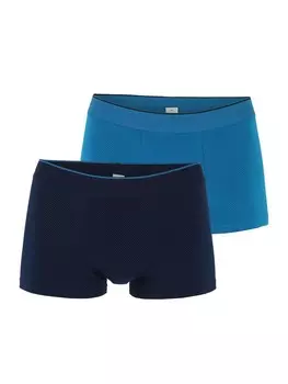 Трусы SLOGGI Boxer shorts men EVER Airy, цвет navy/cyan blue