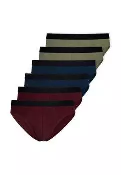 Трусы SNOCKS Herrens aus Bio Baumwolle 6 шт, цвет Mix (Rot/Olive/Blau)