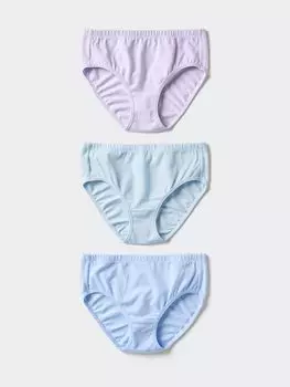 Трусы-Стрейч из хлопка 3 пары Uniqlo, цвет 71 фиолетовый