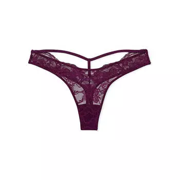 Трусы-стринги Victoria's Secret Very Sexy Shine Strap Cut-Out Back Lace, фиолетовый