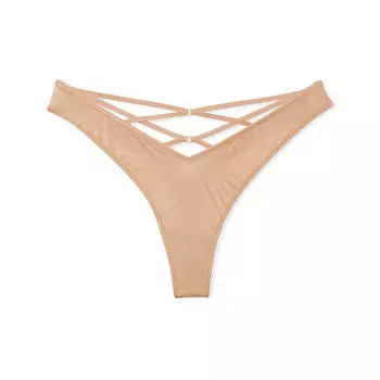 Трусы-стринги Victoria's Secret Very Sexy Strappy-Back High-Leg, бежевый
