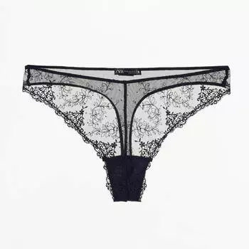 Трусы-стринги Zara Lace, черный