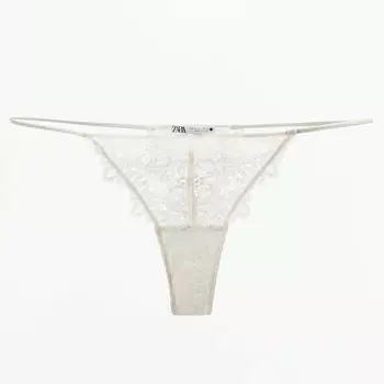 Трусы-стринги Zara Lace, молочный