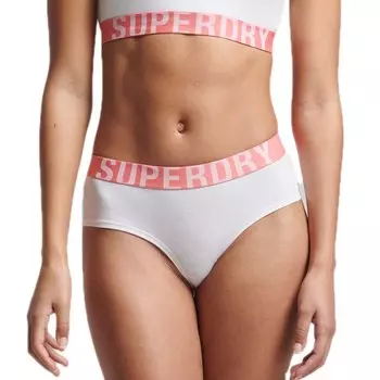Трусы Superdry Large Logo Hipster NH, белый