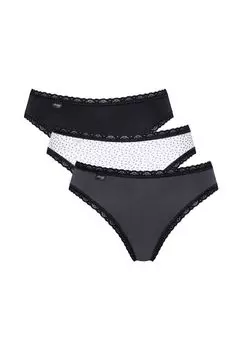 Трусы Tai, набор из 3 шт., выходные 24/7 sloggi, цвет Black Combination