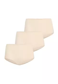 Трусы Teyli 3er Pack: Hohe Taille Baumwoll Classico, бежевый