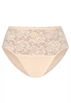 Трусы Teyli Hohe Taille Baumwoll mit floraler Spitze Violetta, бежевый
